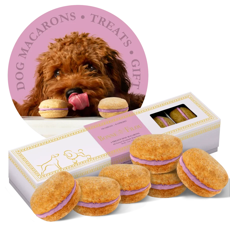 Dog Macarons (Count of 6 - window in packaging)